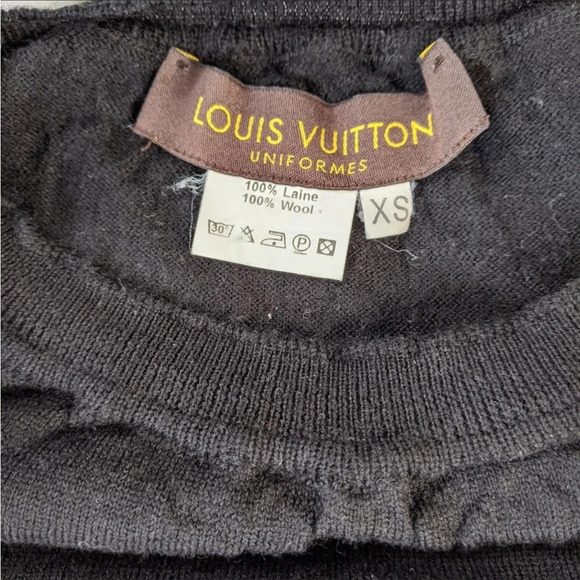 Louis Vuitton Uniformes black  wool sweater, size XS - Picture 5 of 6